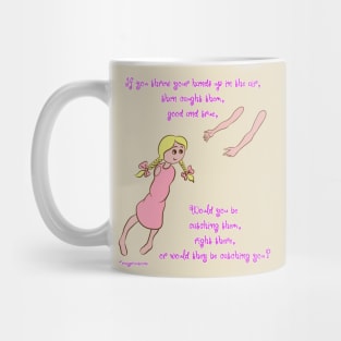 Throw your hands up - lighter complexion, pink dress Mug